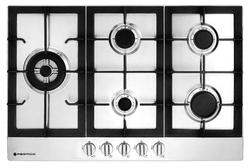 Parmco Hob, 770mm, Stainless Steel, 4 Gas + Wok