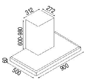 Parmco RPER-9G-1000 900mm Canopy