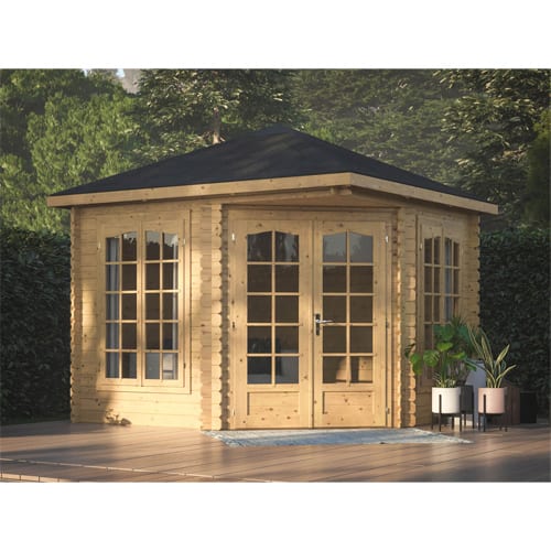 Log Cabin Corner Garden House Melanie 2.8m x 2.8m