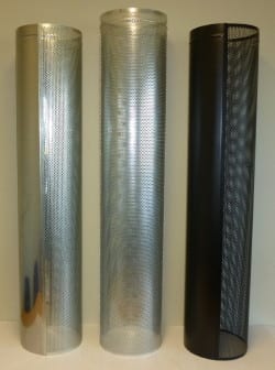 Flue Pipe Screen Painted Black 1/2 & 1/2 Mesh Front Reflector Backed